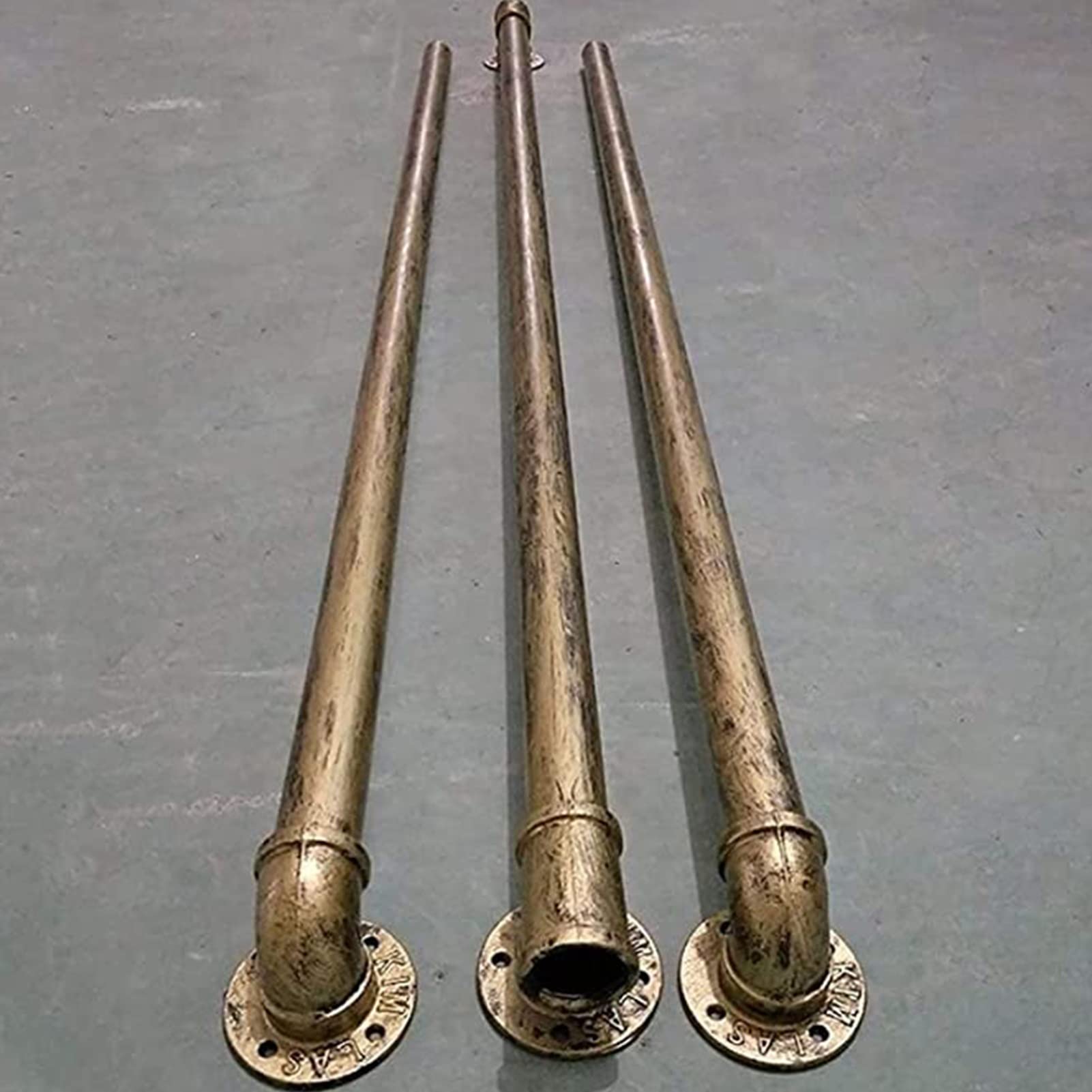 Barre d'appui murale en laiton – Barre de support antidérapante pour intérieur/extérieur, parfaite pour les couloirs, les lofts et les marches, disponible en tailles 1 m, 2 m, 4 m, 5 m, 6 m et 6 m