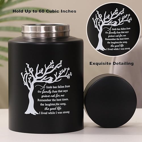 Miniatura 3 de Urnas medianas para cenizas humanas de hasta 60 pulgadas cúbicas de tamaño mediano para cenizas, para adultos, hombres y mujeres, urnas de cremación