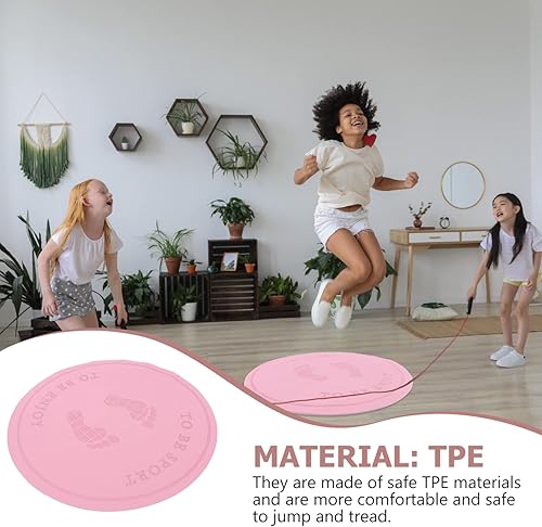 Miniatura 8 de BESPORTBLE Tapete redondo de cuerda de salto para entrenamiento, gimnasio, tapete de salto absorbente, cojín redondo para ejercicio, círculo,