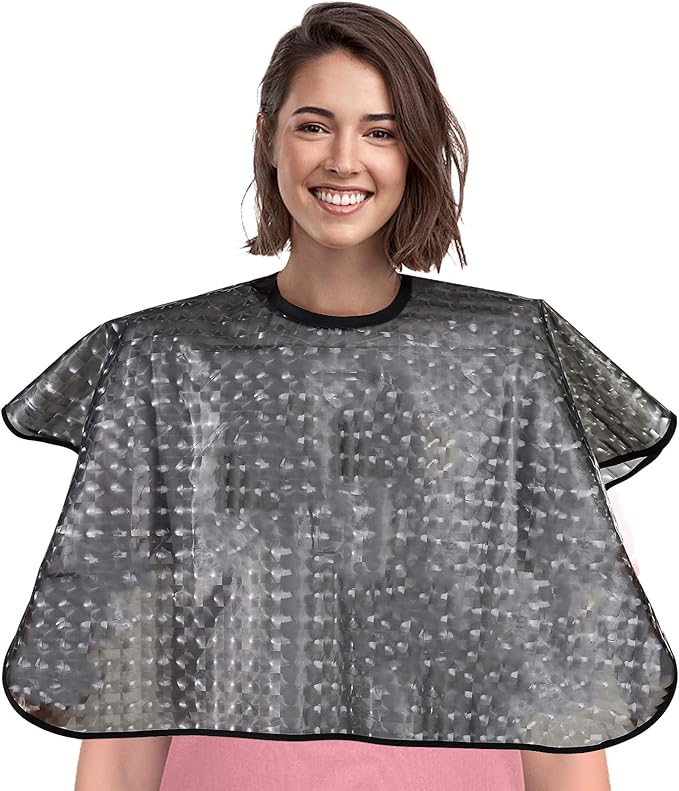 Waterproof unisex-adult Hair Dye Cape, Short Comb-Out Capes for Hair Stylist, Makeup Apron for Hair Color