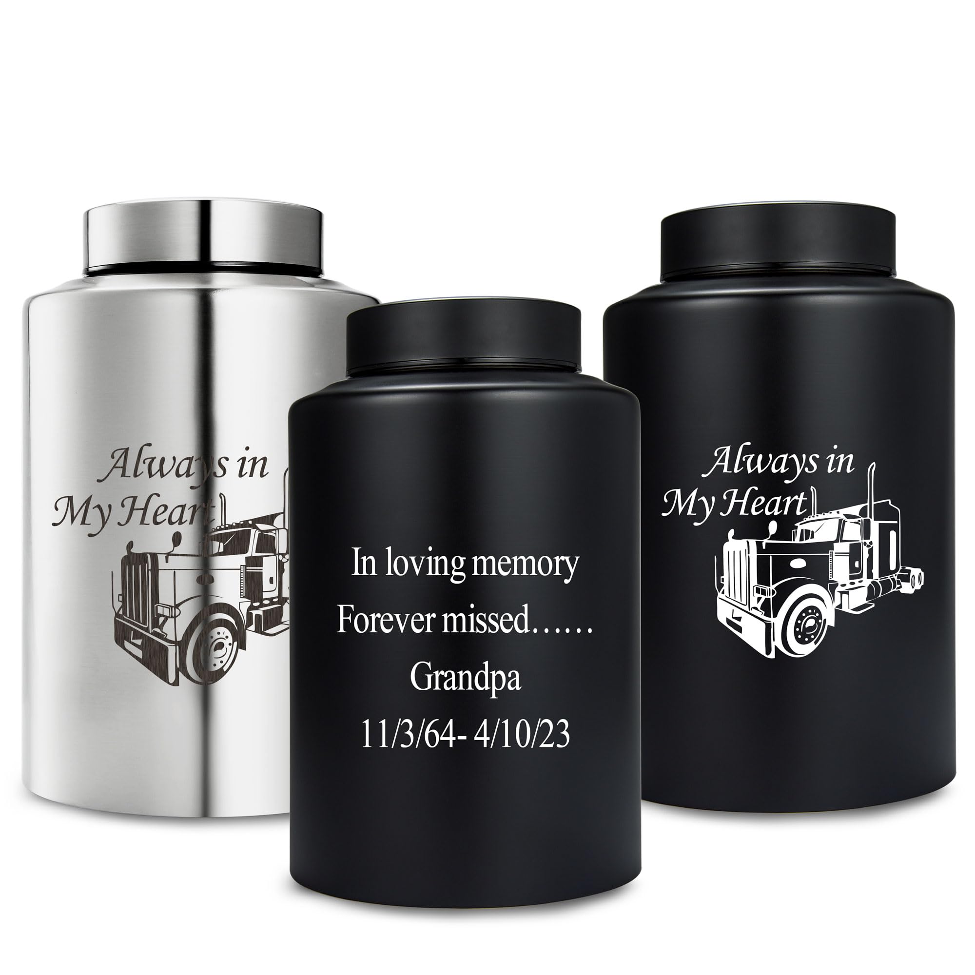 Customize Cremation Urns Large Urns for Human Ashes Always in My Heart Decorative Urn Funeral Urn Memorial Urn Large Keepsake Urn up to 220 lbs