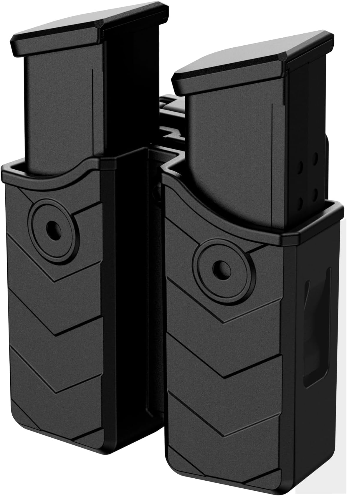 Universal Double Magazine Holster, 9mm 40 45 Magazines Pouch Adjustable Retention Dual Stack Mag Holder for Glock, S&W, Ruger, Sig Sauer, Taurus, Beretta, Springfield and More Similar-Size Mags