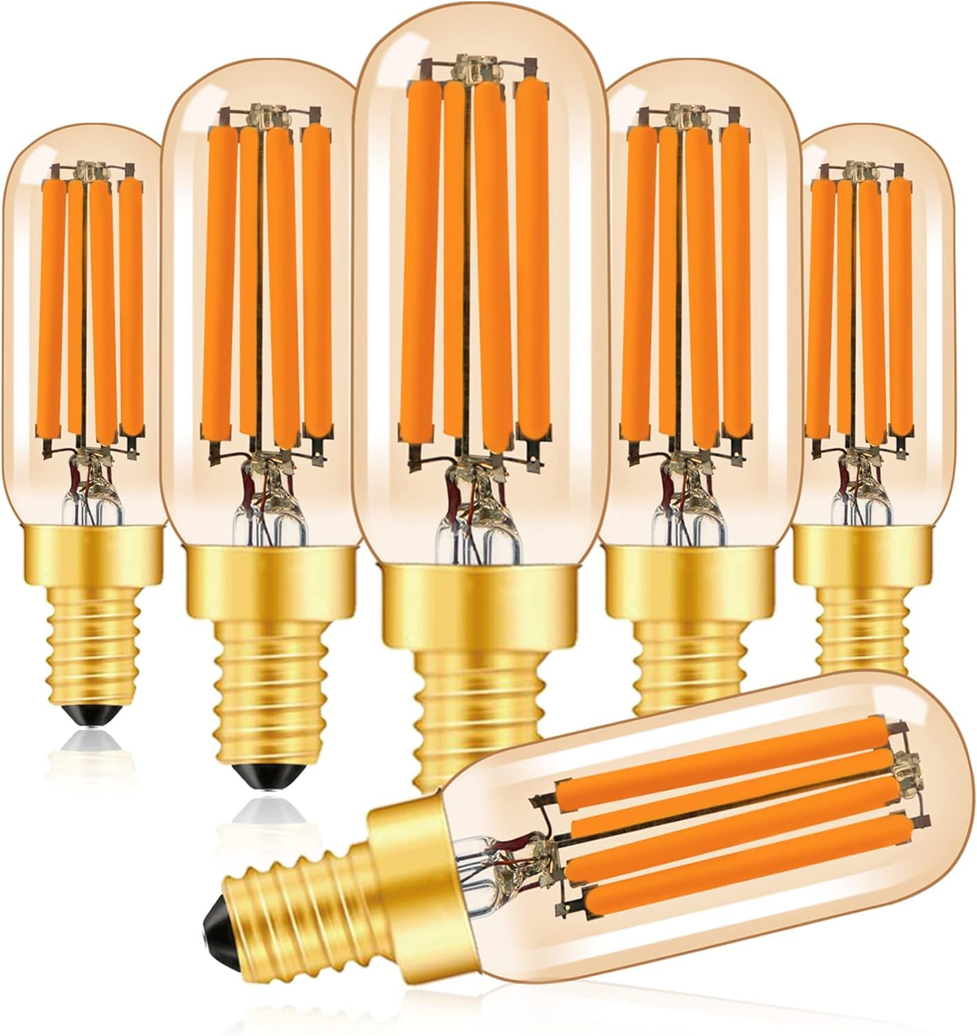 Genixgreen Led Bulb Candelabra Led Bulb Led Filament Bulb Edison Bulb Equivalent Decorative Lights Bulb for Home Bedroom (Warm White, T25G)