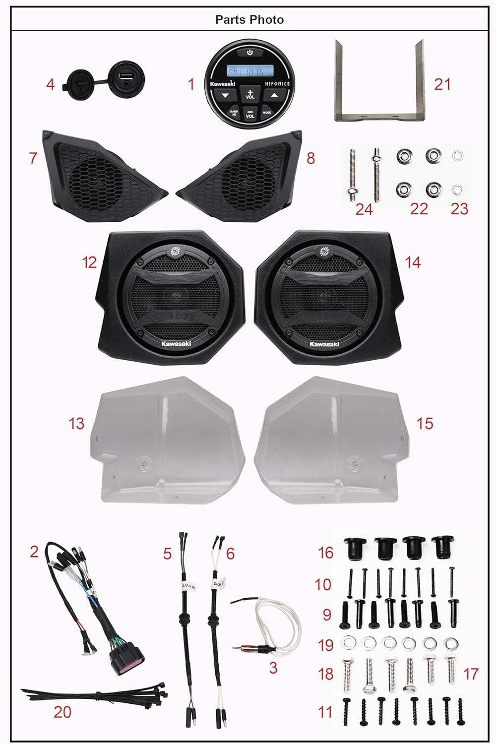 Genuine Kawasaki OEM Teryx Teryx4 Audio System 99994-1524