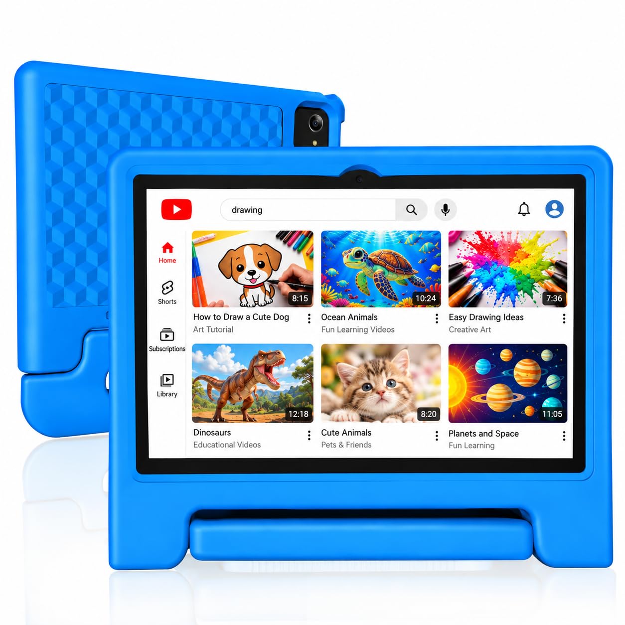 JREN
10.1"
Android
15
Tablet
with
Case,
64GB
Storage,Octa-Core
Blue | Google Play | 1TB Expandable | Dual-Band WiFi | Bluetooth 5.0 | 6000mAh Battery | Built-In Stand | Family Link