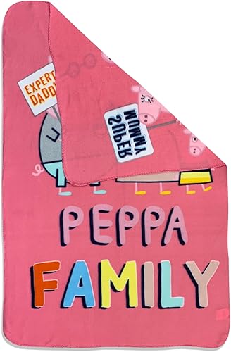 Miniatura 2 de Manta de forro polar acogedora para niñas con diseño extra suave y divertido de 40 x 60 pulgadas (familia Peppa) 4