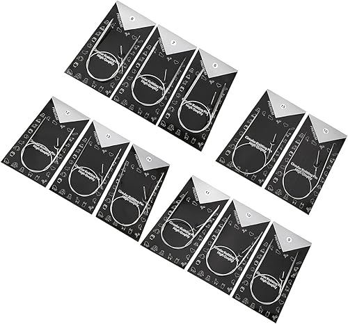 Miniatura 6 de Agujas de tejer circulares, 11 agujas de tejer artesanales, juego de agujas de tejido para tejido hecho a mano, herramientas de bricolaje (16.9 in)