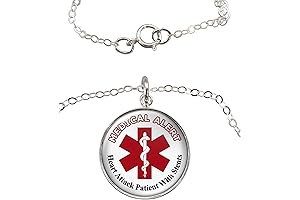 Medical Alert ID Necklace for Men with Heart Condition - .925 Sterling Silver