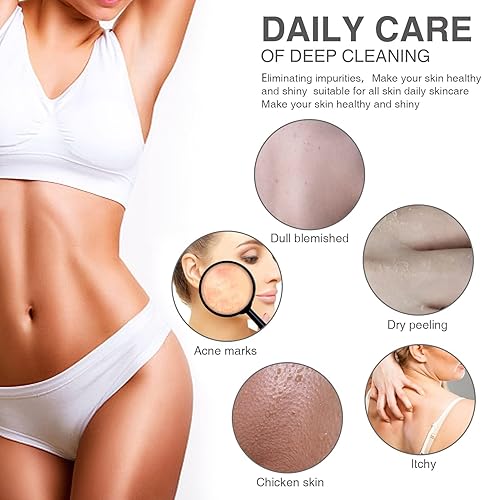 Vista 171 de Juego de ducha de 3 piezas de red exfoliante africana de estilo brillante, esponjas de baño largas para una piel suave y refrescada, el brillo