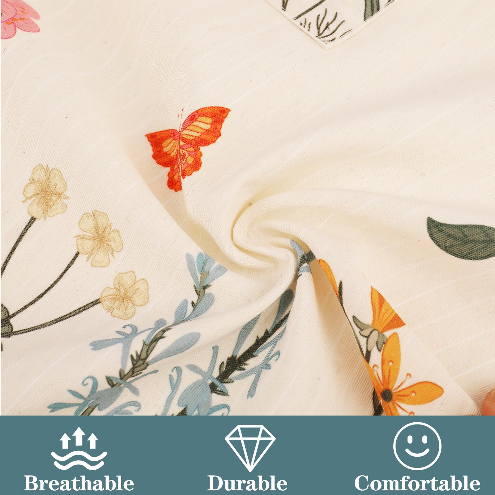 saerryor Kitchen Aprons for Women with Pockets Adjustable Chef Apron with Floral Butterfly for Baking Cleaning Gardening - Image 4