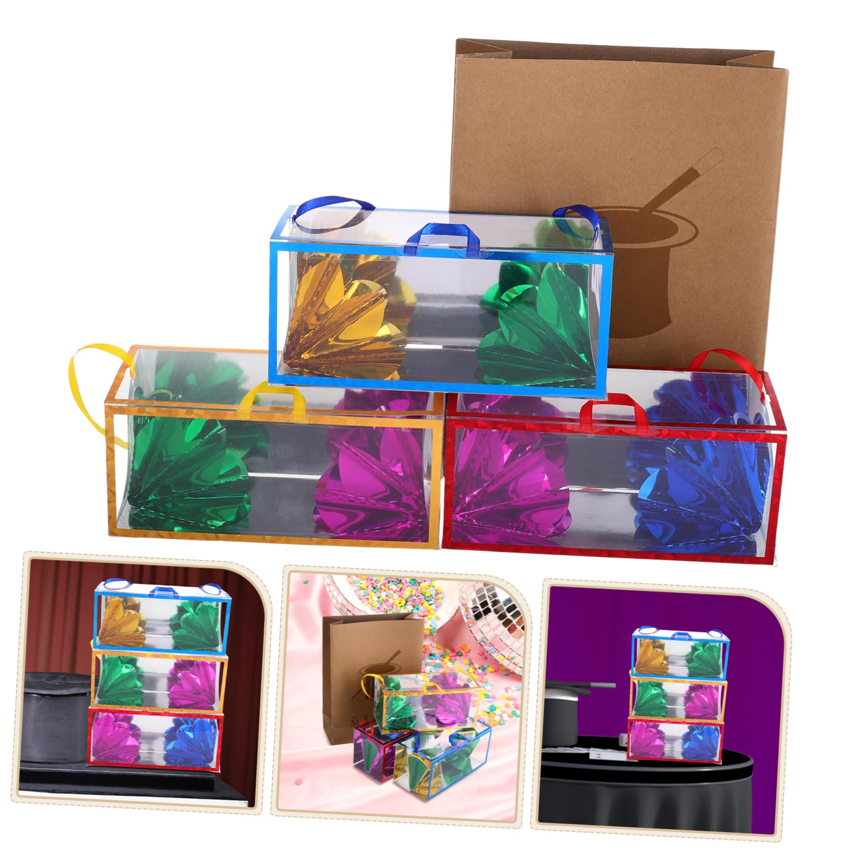 ibasenice Magician Flower Illusion Box Prop Per Spettacoli Gimmick Per Accessorio Per Intrattenimento e