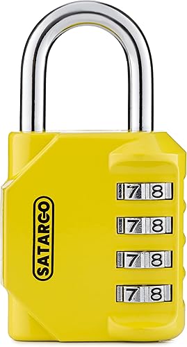 Candado de combinación de 4 dígitos para vestuario, resistente a cortes, candado de gimnasio con código, combo pequeño para interiores y exteriores