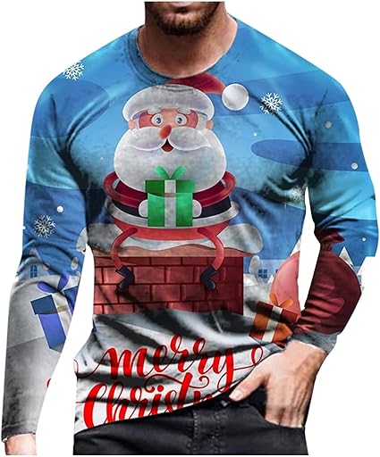 Pull De NoëL Pour Hommes, Impression 3D Du Père Noël Ugly Christmas