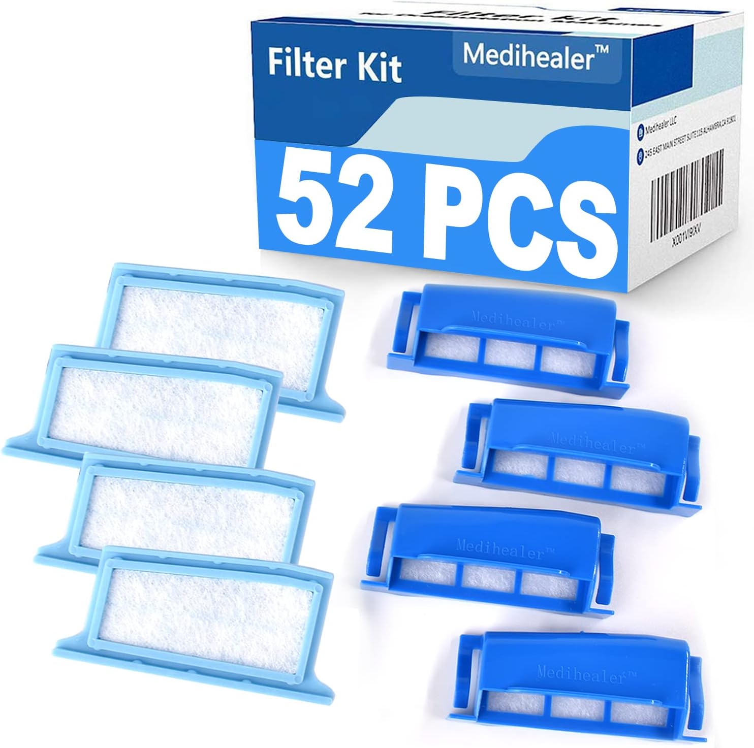 52PCS CPAP Filter Kit for Philips Respironics DreamStation, Includes 22 Pollen Filters, 22 Ultra-Fine Filters and 4 Assembled Filters, CPAP Filters Replacement Supplies, Reusable Assembly Filter Kit
