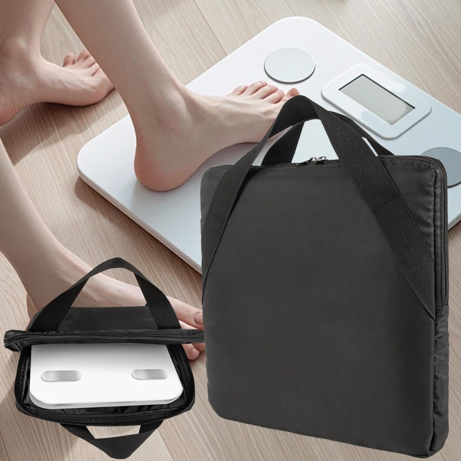 Menolana Carrying Bag Travel Carrier Case Fits Most Smart Scale with Handle Double Zipper Portable for Body Composition Monitor Scale