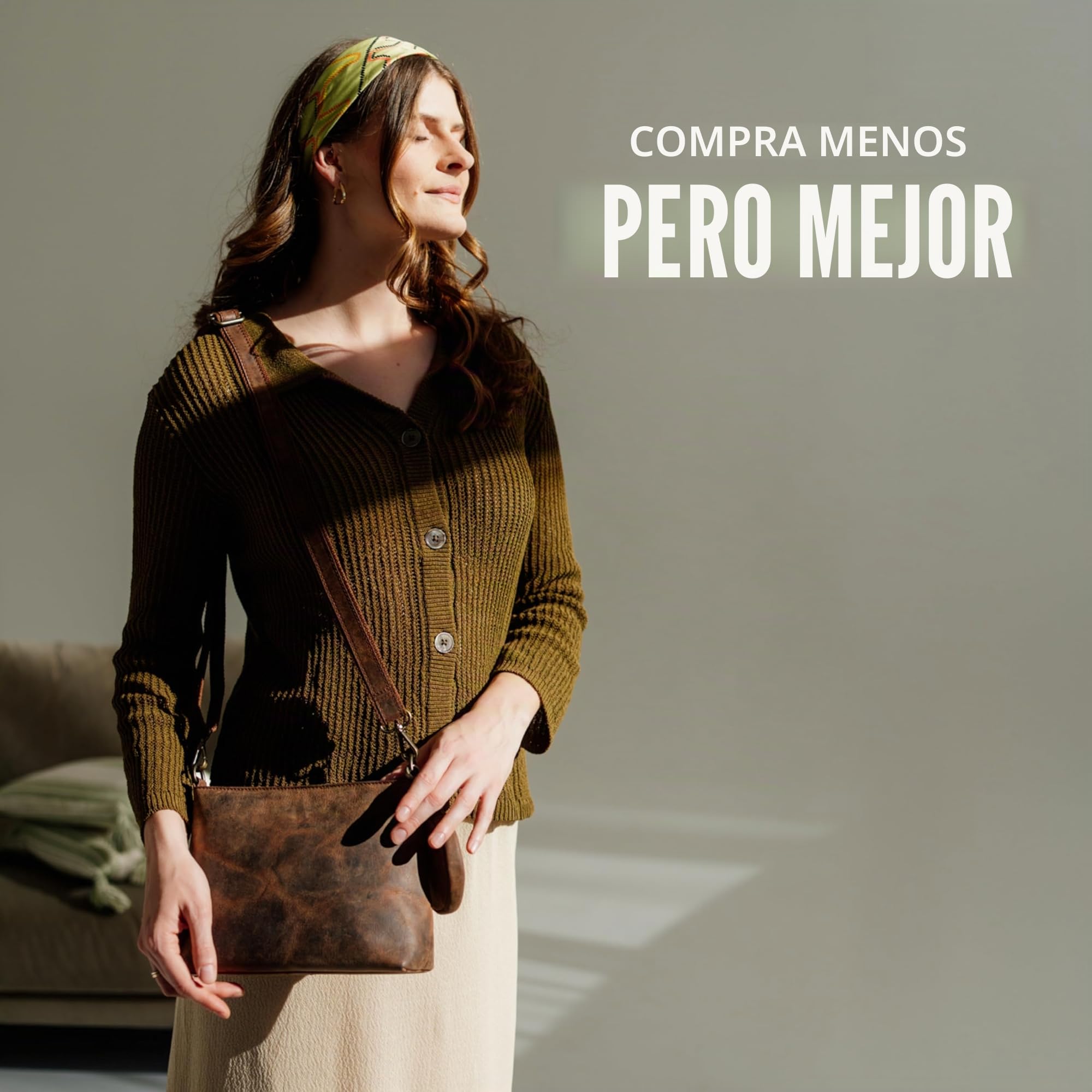 Berliner Bags Marbella S Bolso Bandolera Mediano de Piel Auténtica para Mujer, Crossbody con Correa Ajustable y Cierre YKK, Diseño Elegante y Resistente para Uso Diario