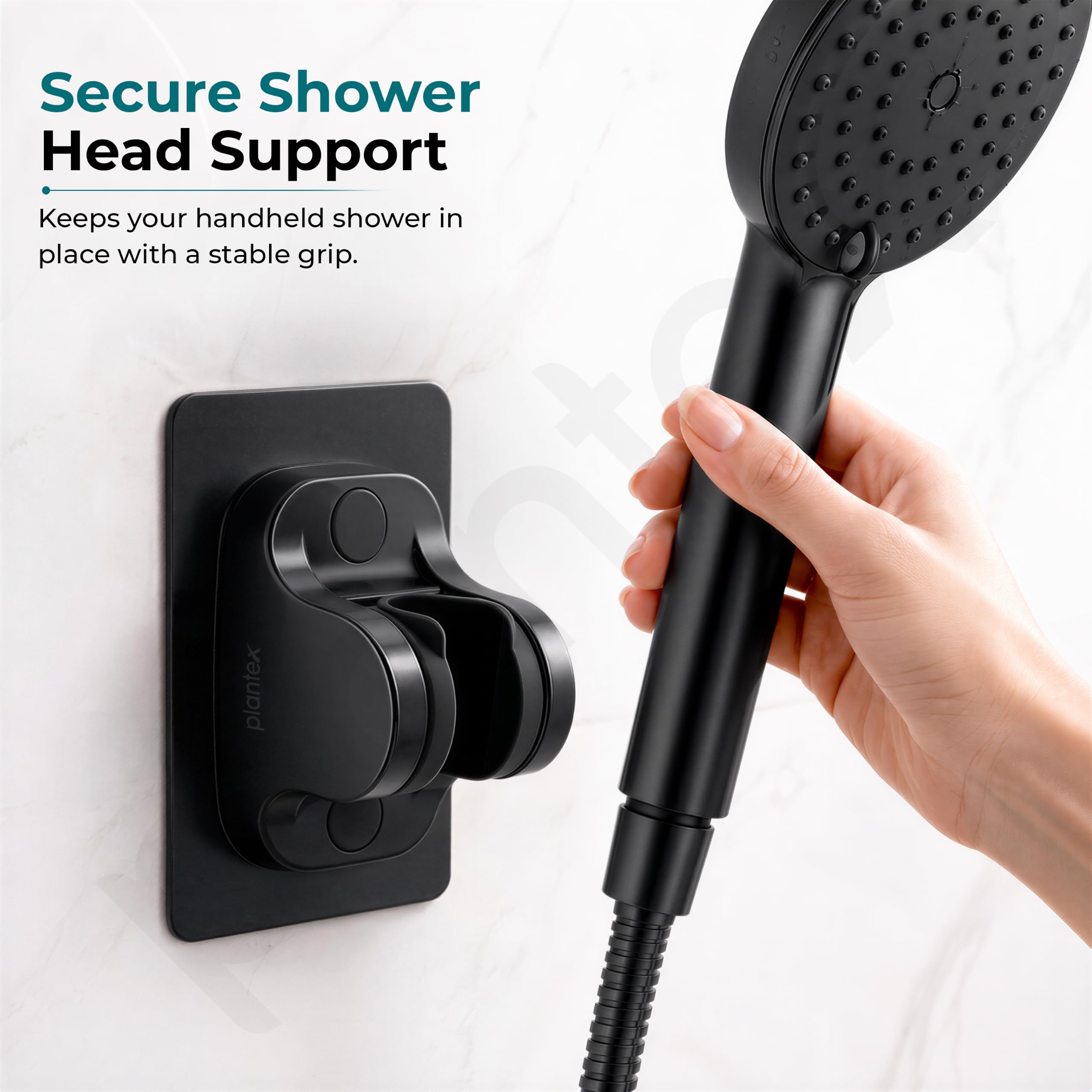 Drill-Free Shower Holder - Easy Wall Mount -2