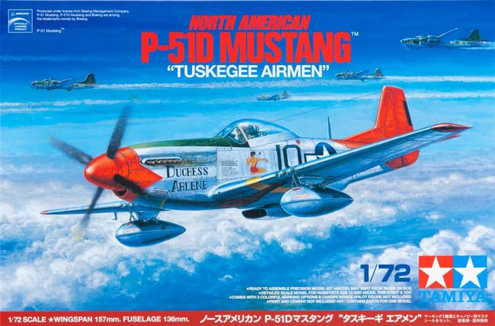 P-51D Mustang Tuskegee Airmen USAAF Fighter 1/72 Tamiya