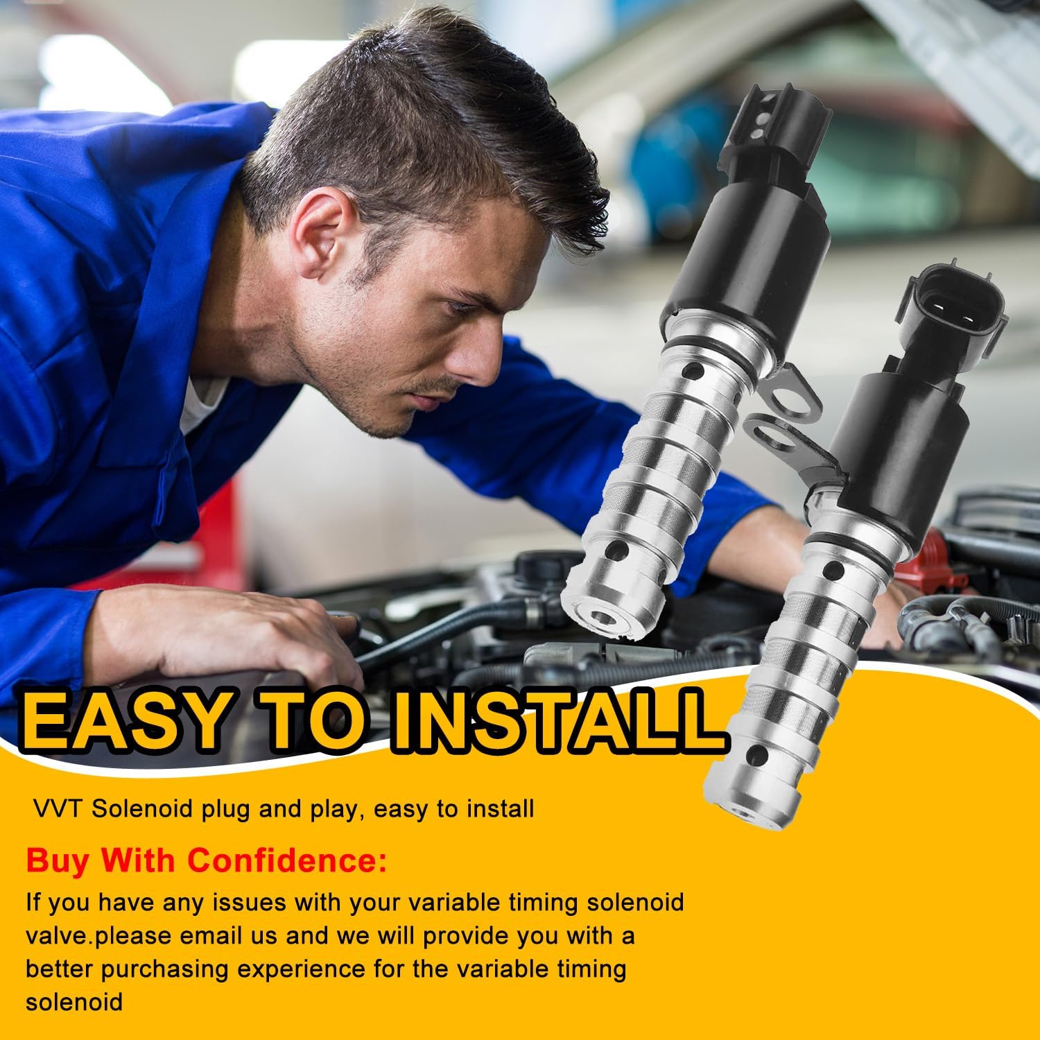 Engine Variable Valve Timing Solenoid,918-025 918-036 VVT Solenoid For Hyundai Santa Fe 2012-2018, For Sonata for Tucson,for Kia Forte Optima 2011-2016 24355-2G500 24375-2G500