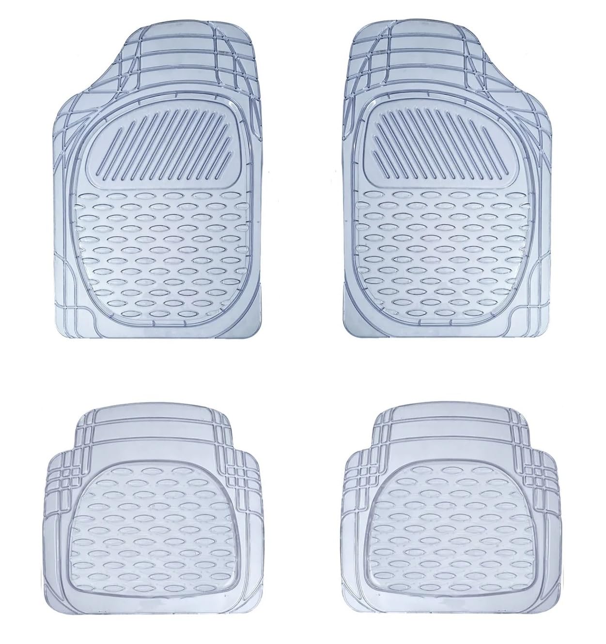 Car Rubber PVC Floor Mats 6204 Clear/Transparent Set of 4 Pcs for Hyundai Exter-image-33