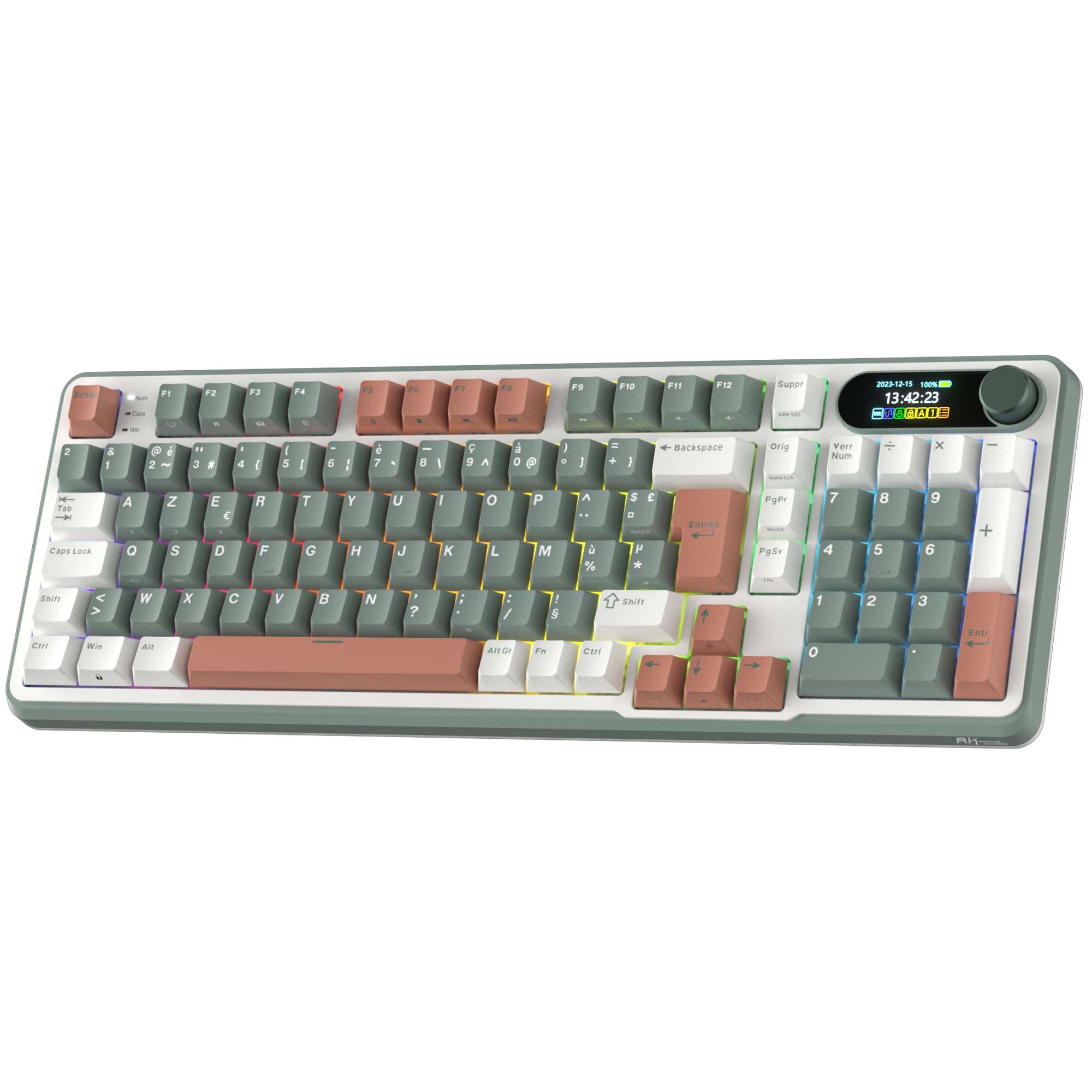 Clavier Mécanique RK ROYAL KLUDGE S98 FR avec Smart Display - AZERTY 96% Wireless