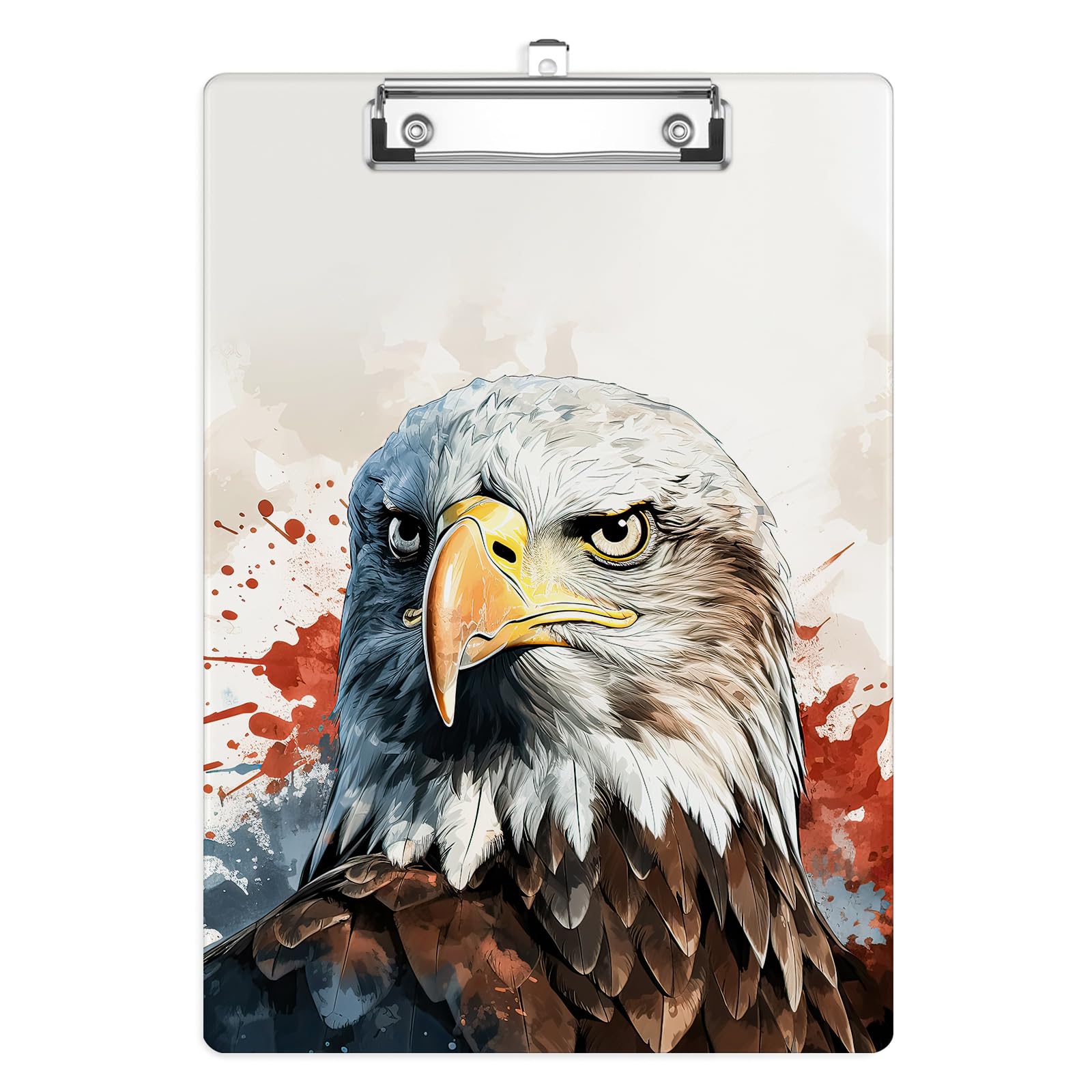American Eagle Plastic Clipboards,Cute Fashion Clipboard Decorative 8.5" x 12.5"Standard A4 Size Clipboards,Acrylic Clipboard for Teacher,Social