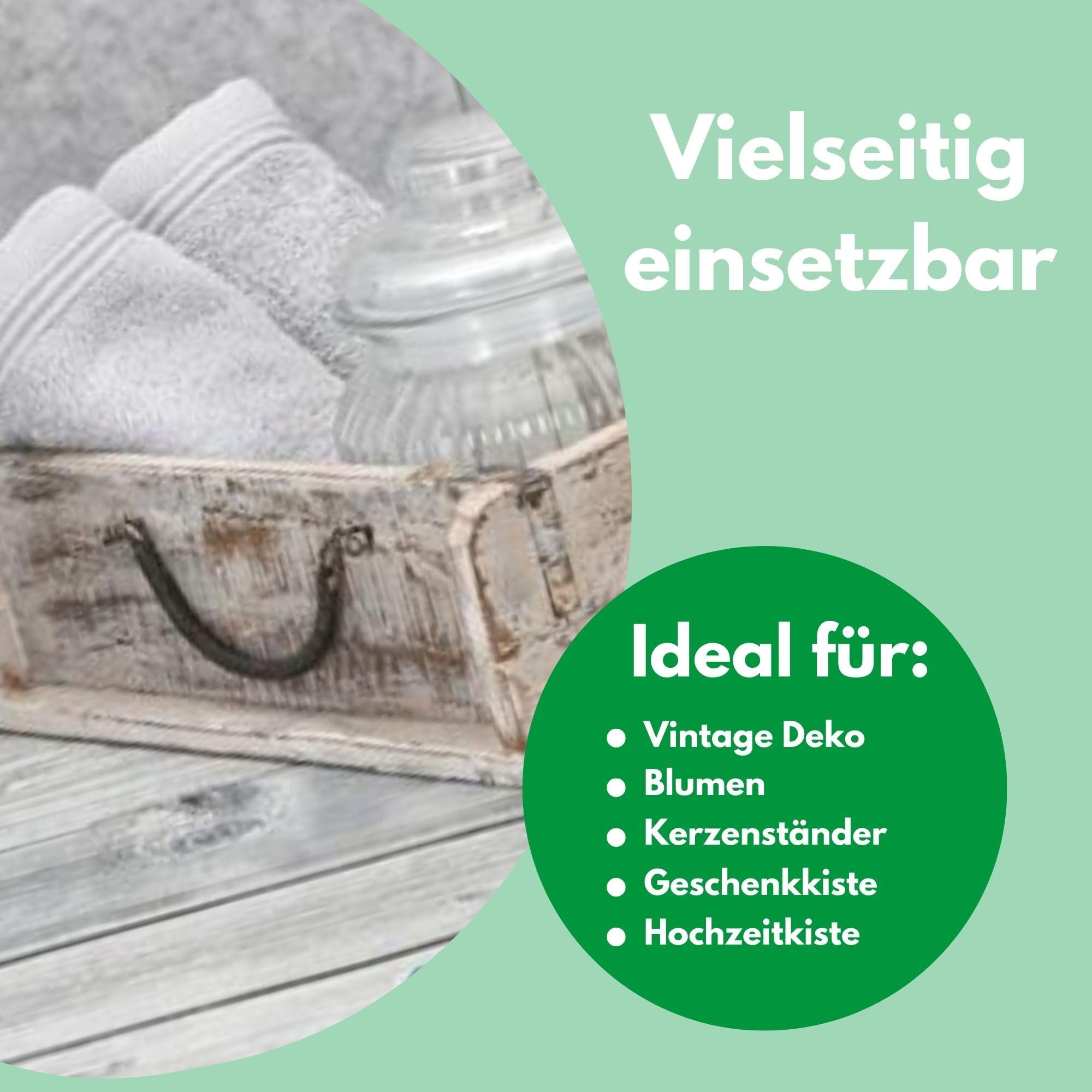 Novaliv 6x Holzkiste Vintage Weiß 30 x 25 x 8 cm Alte Ziegelform Holz Groß Allzweckkiste aus recyceltem Altholz Jede Form EIN Unikat ? Vintage Kiste Deko