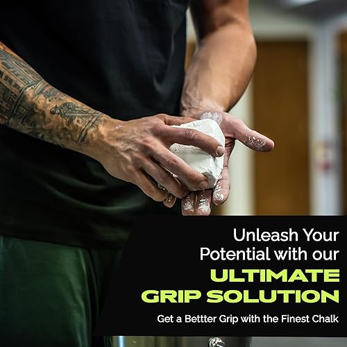 Miniatura 6 de Rage Fitness Bloque de tiza para gimnasio (2 onzas), bloque de tiza atlética de carbonato de magnesio para un excelente agarre, tiza de agarre para