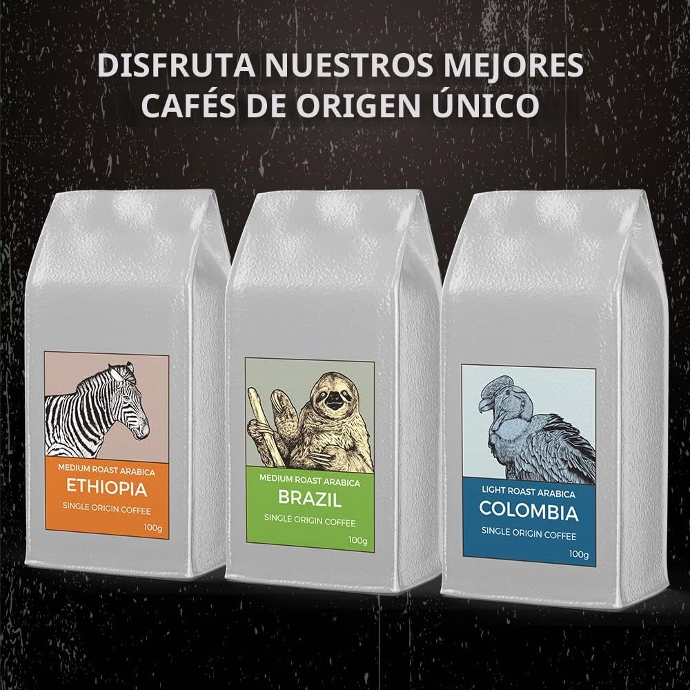 Black Donkey Café Molido Natural Origen Único 600g (6x100g) No Torrefacto