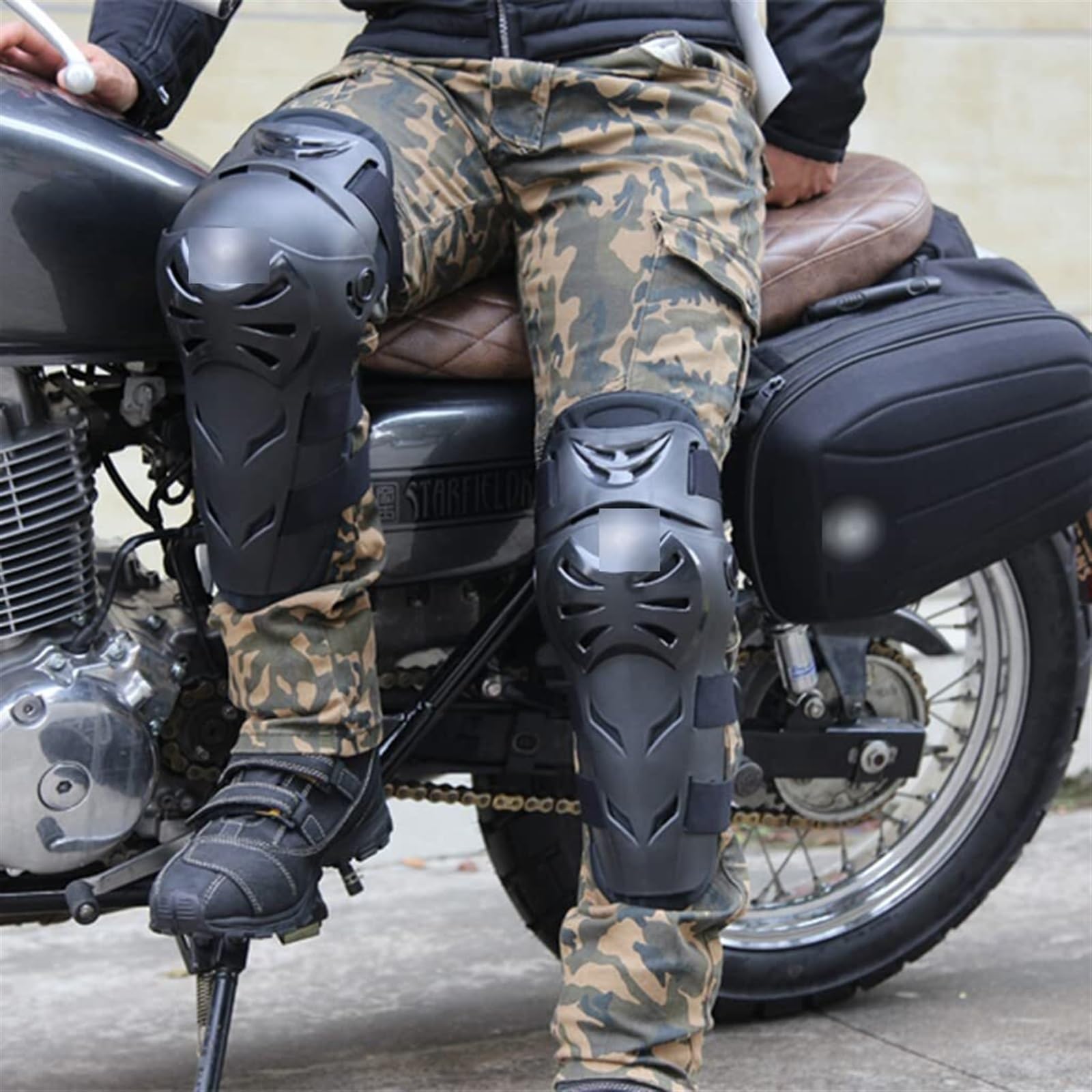 Knieschoner Kniepolster Motorrad Knieschützer Ellbogenschützer Robust Und Langlebig Schutzausrüstung Kniematte Protektoren Set Für Erwachsene Für Mountainbike Motorräder Motocross (Size : B