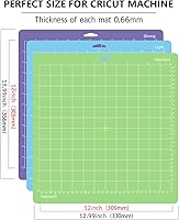 Vista 5 de Gwybkq Juego de 8 alfombrillas de corte para Cricut Explore One/Air/Air 2/Maker de 12 x 12 pulgadas, agarre variado, antideslizantes, duraderas