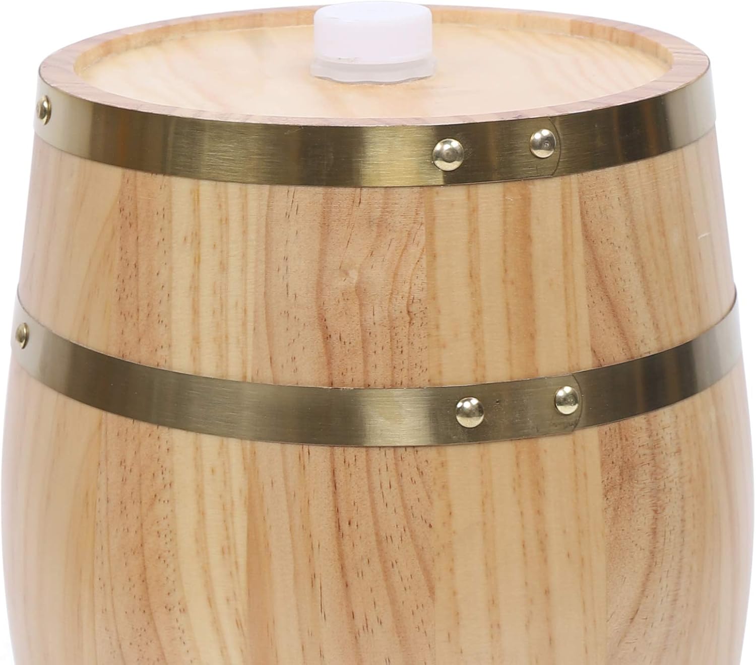 Pine Wood Wine Barrel Whisky Barrel, Large Capacity Home Wine Making Barrels Wood Barrel, Vertical Standing Beer Barrel with Faucet for Home Wine Making Brewing (2.6Gal)