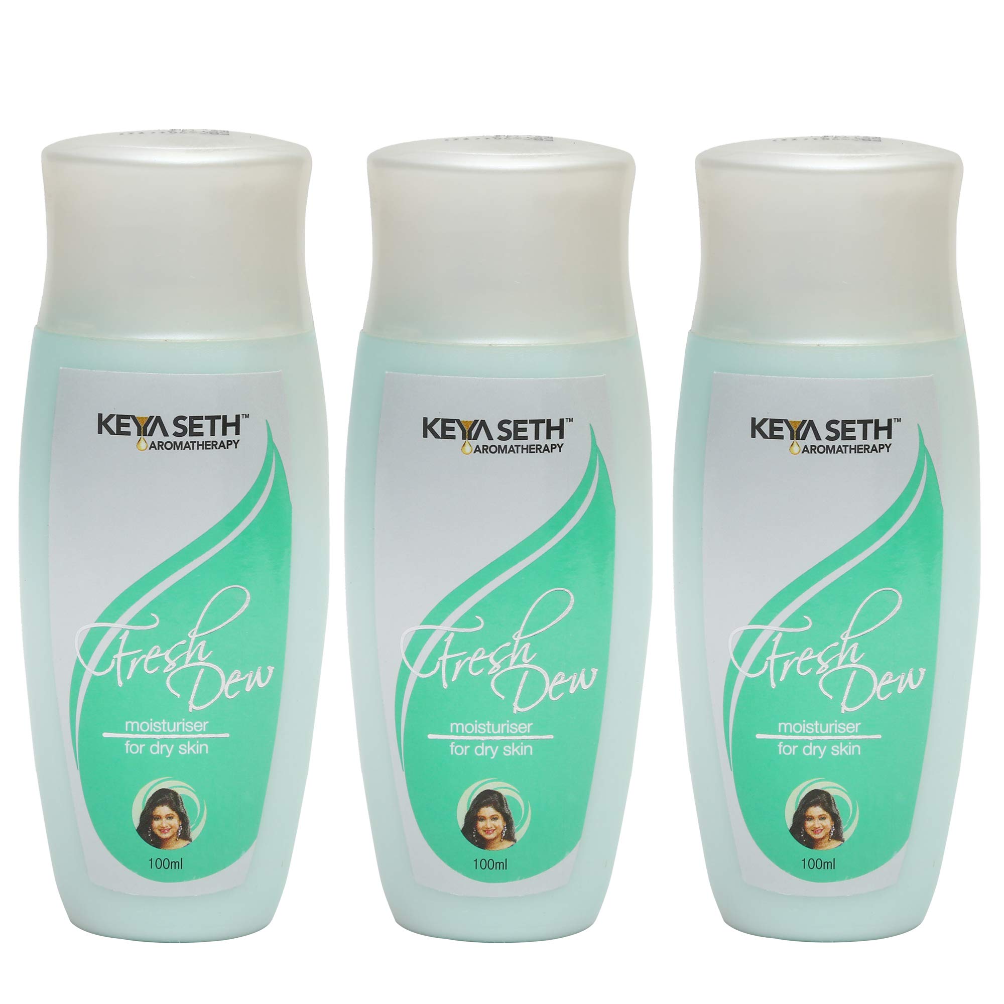 Keya Seth Aromatherapy Fresh Dew Daily Face Moisturizer Quick Absorbing Non-Sticky, Flawless Skin Lotion for Dry Skin. (Pack Of 3)