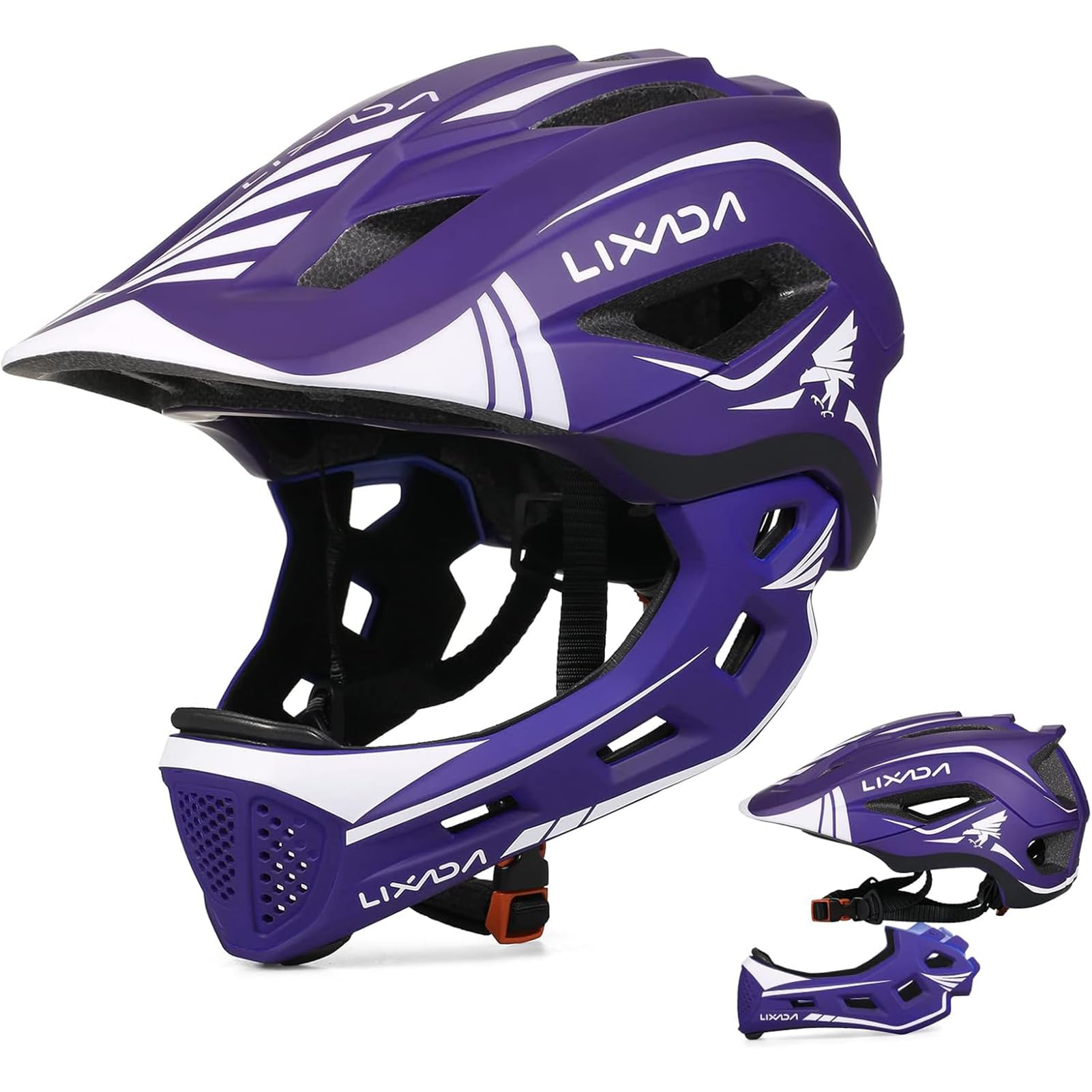 Lixada Fahrradhelm Kinder Helm Fullface Abnehmbar