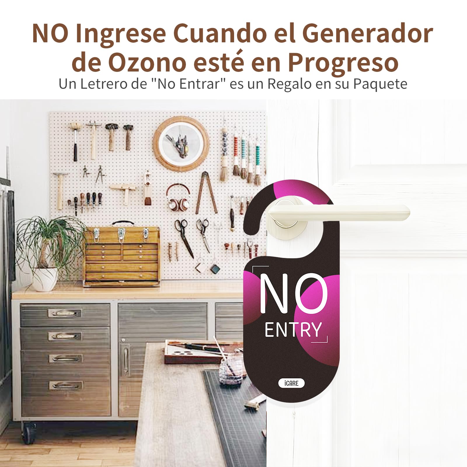 Generador de Ozono Hogar 60000mg/h, Máquina de ozono con Perilla Electrónica, Purificador de Aire con Temporizador, Dispositivo de Ozono O3 Portátil para Garajes, Hogar, Coche, Eliminación de Olor