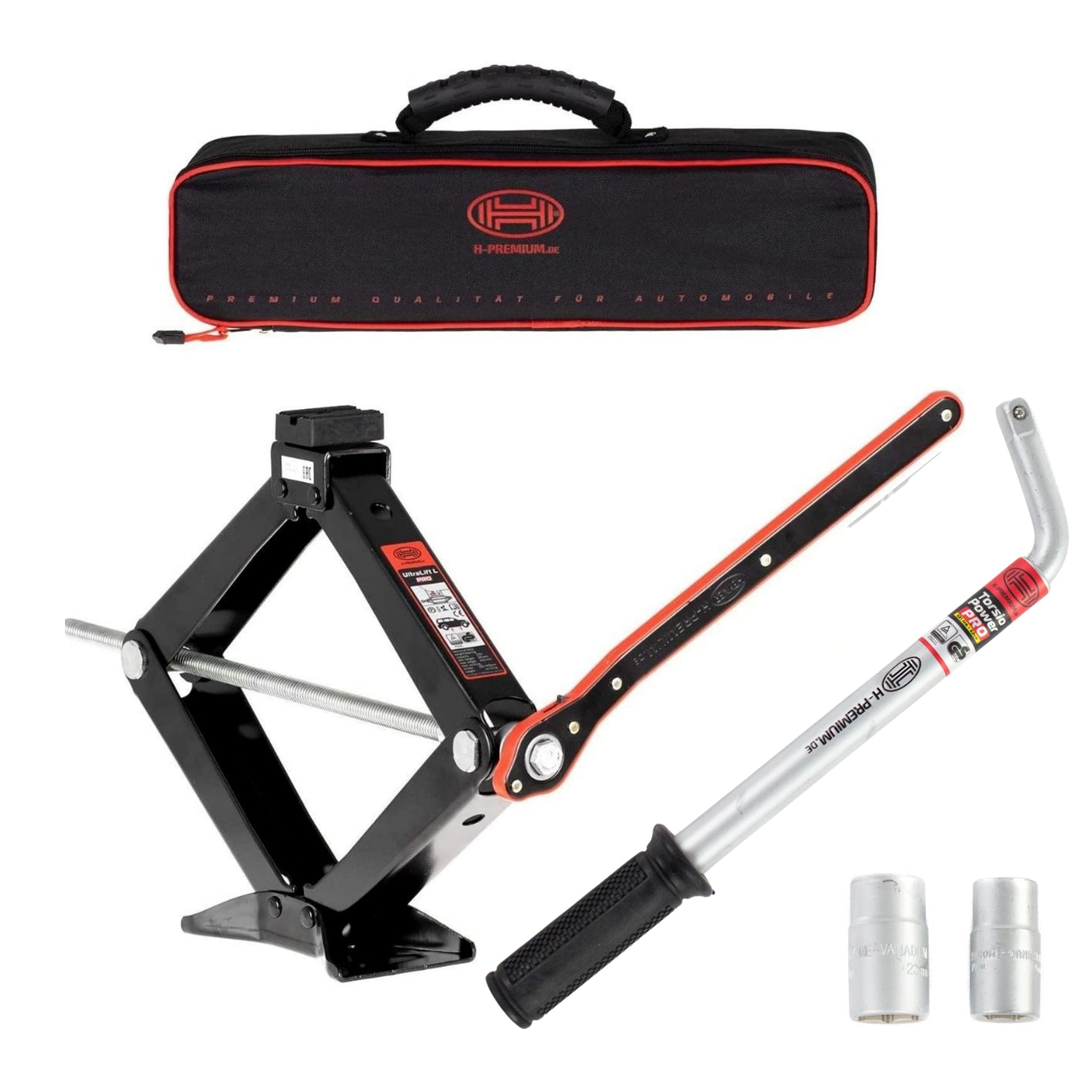 Germany Tyre Change Kit Scissor Lift Jack Speed Ratchet Wheel Master Wrench (0.8 Ton + L Wrench)