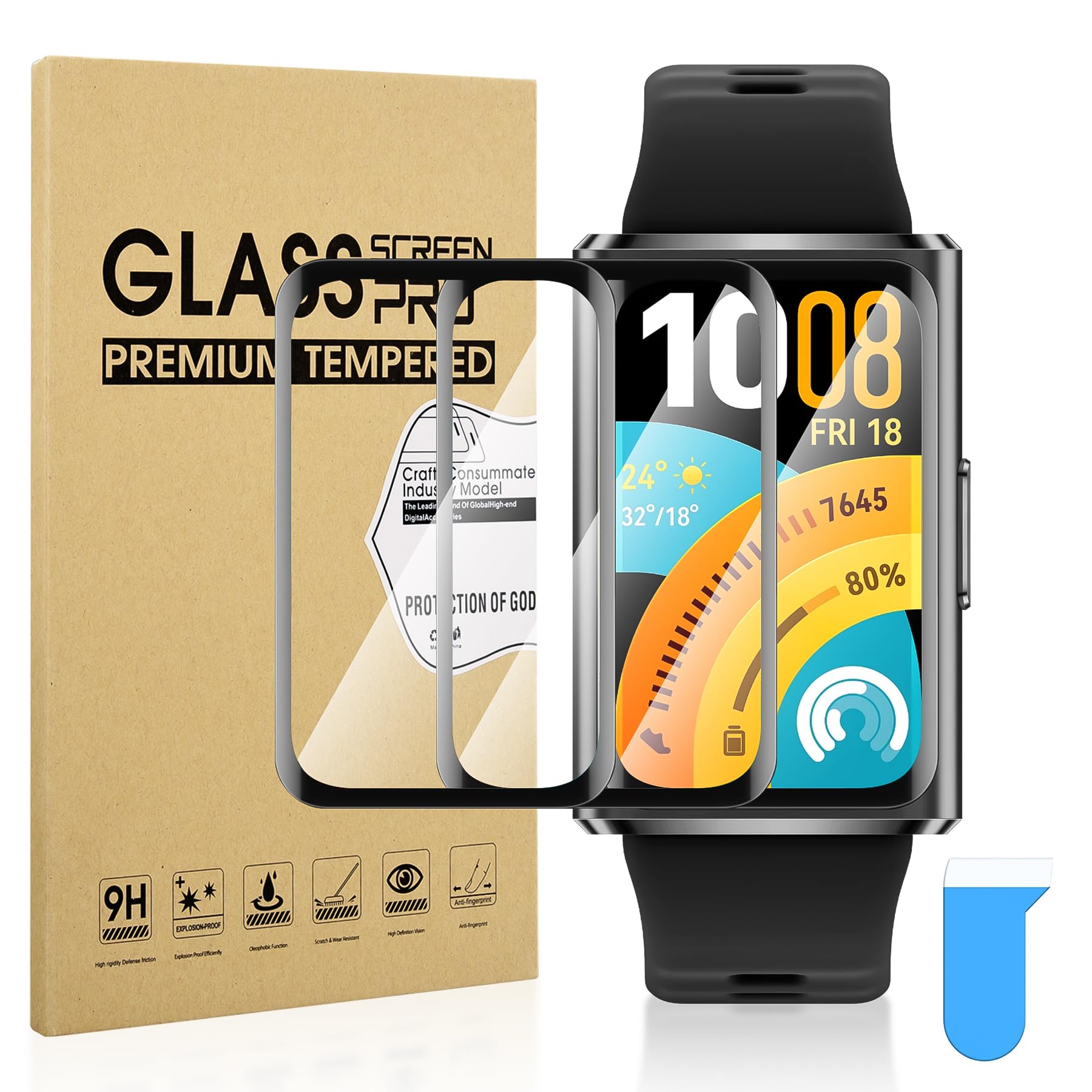 Diruite 3-Stück Schutzfolie für Huawei Band 11 Pro HD Transparente PMMA Weichfilm Displayschutzfolie Anti-Kratzen Displayschut - 1