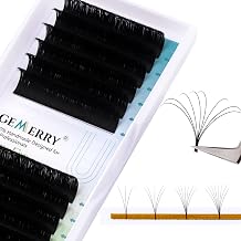 Easy Fan Volume Lashes 0.05 Volume Lashes Extension Silk Bouquet Russian Volume D Curl 14 mm 3D 5D 6D 8D Individual Eyelash Extension Natural by GEMERRY (0.05-d curl-14mm)