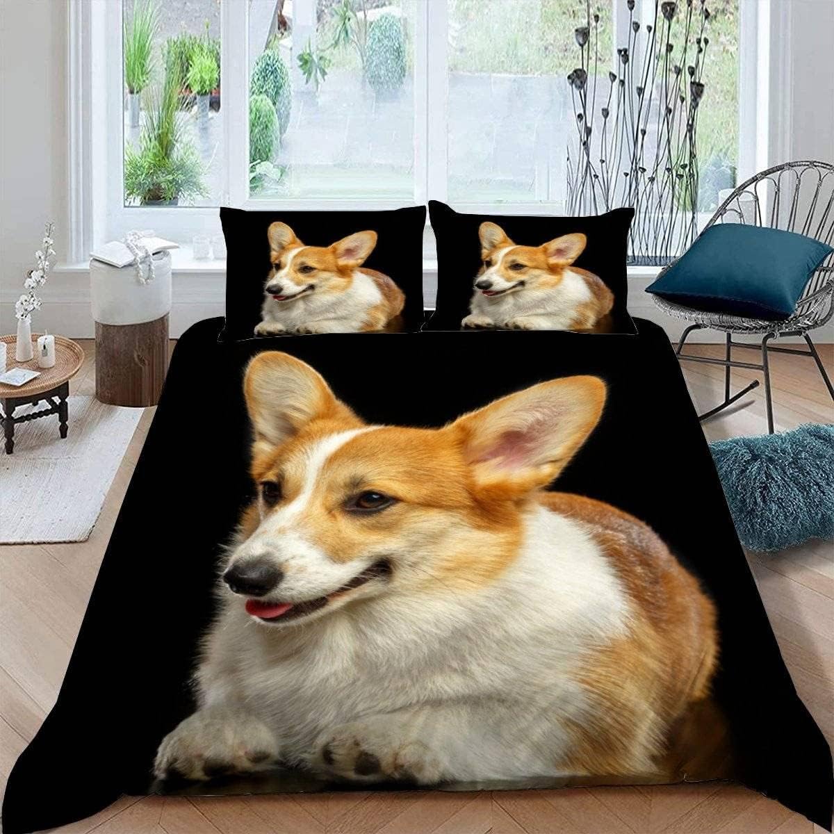 Couette 3D chien 200x200 literie hypoallergénique entretien facile