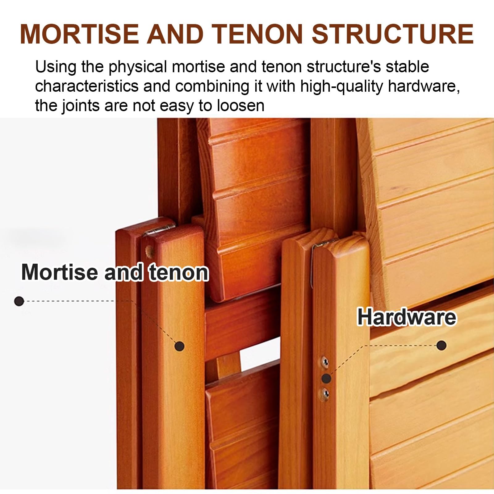 Taburete plegable de madera, escalera antideslizante portátil para cocina, cafetería, armario, cama, taburete versátil de 3/4 escalones para un alcance seguro y soluciones de almacenamiento