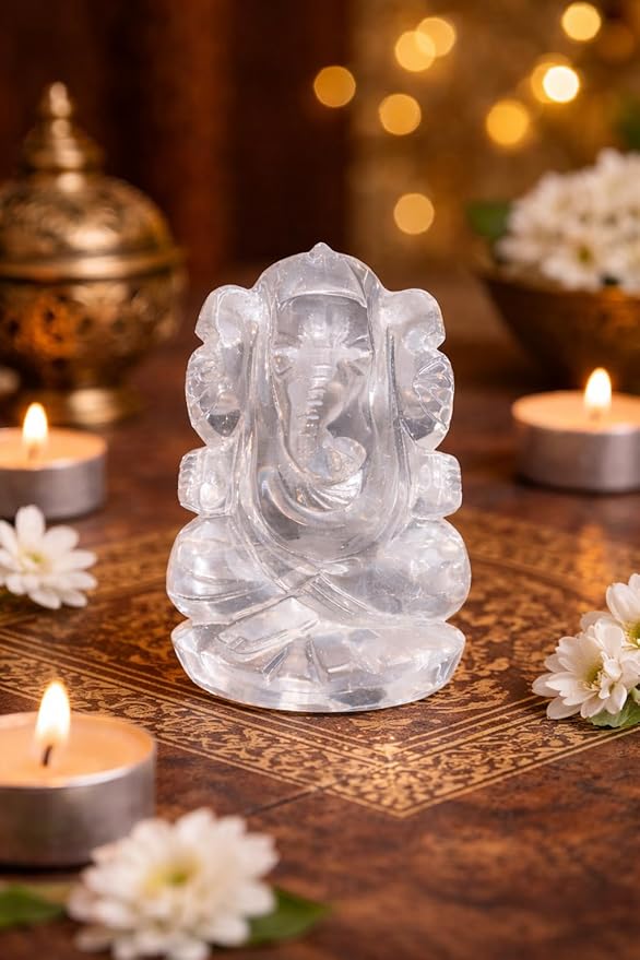 Estatua de Ganesha en cuarzo