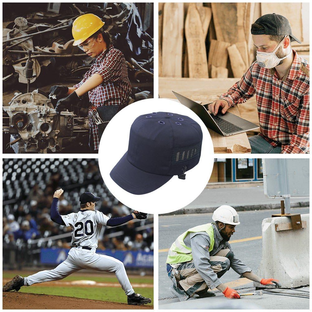 Casquette De Sécurité Anti-choc Muteitt - Léger, Réglable, Protection Tête, Pour Travail, Vélo, Atelier
