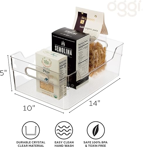 Miniatura 33 de Oggi Contenedor de almacenamiento de pared alto para gabinete/cajón (12 x 8.75 x 5 pulgadas) (paquete de 2)