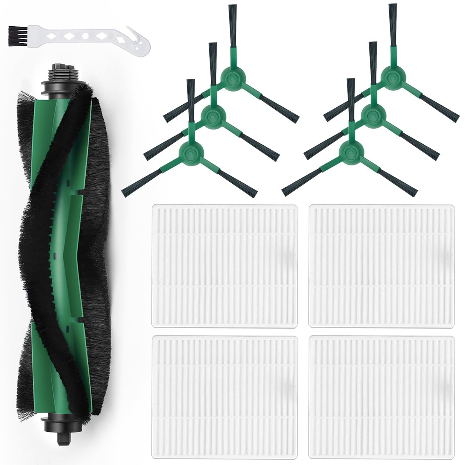 BUXEBUX 12Pcs Replacement Parts for iRobot Roomba 105 Vac, 105 Combo, Plus 405/404 Combo, Q011, Q0120, Q0520, Y0110, Y0140 Essential Series Robot Vacuum Accessories Kit