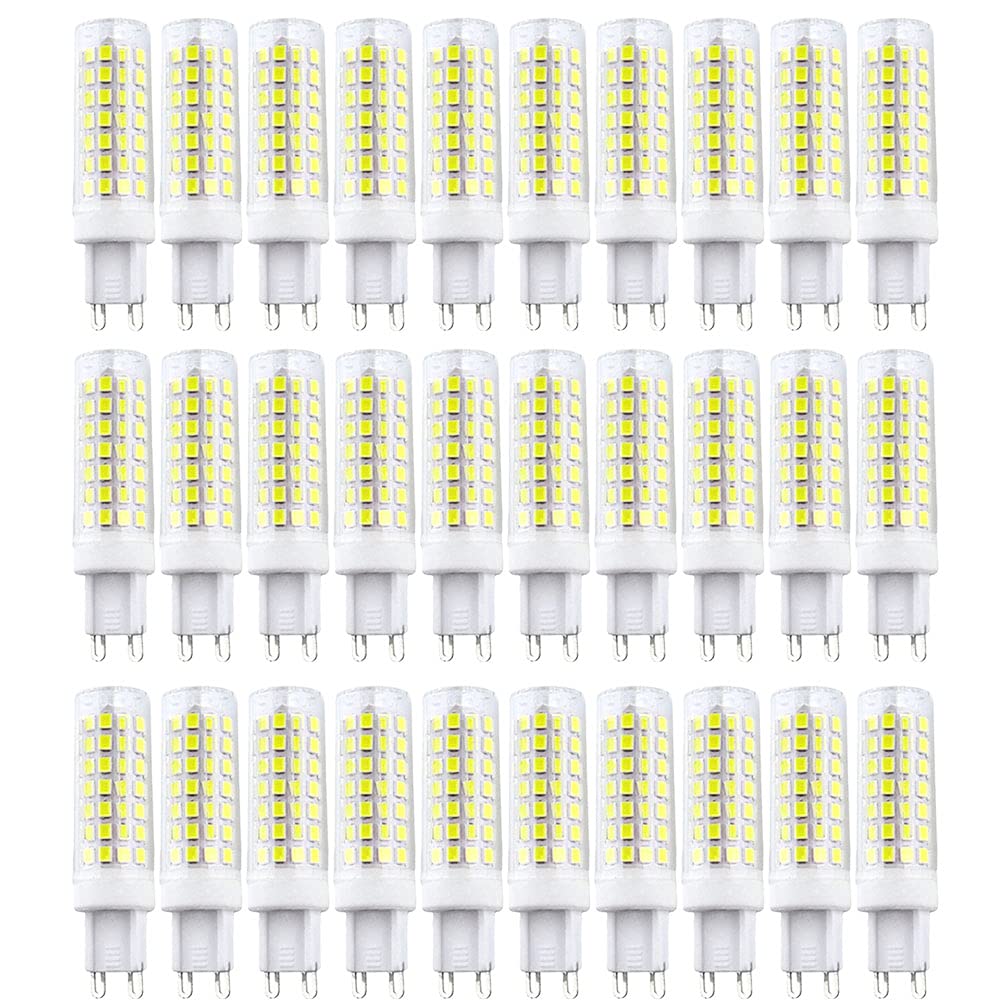 30er LED-Lampen G9 9W gleichwertige Halogenlampen 80W G9 800LM Energiesparlampen Lampenfassung G9 LED Lampe AC 220-240V Nicht Dimmbar Kaltweiß 6000K G9 Kapsel