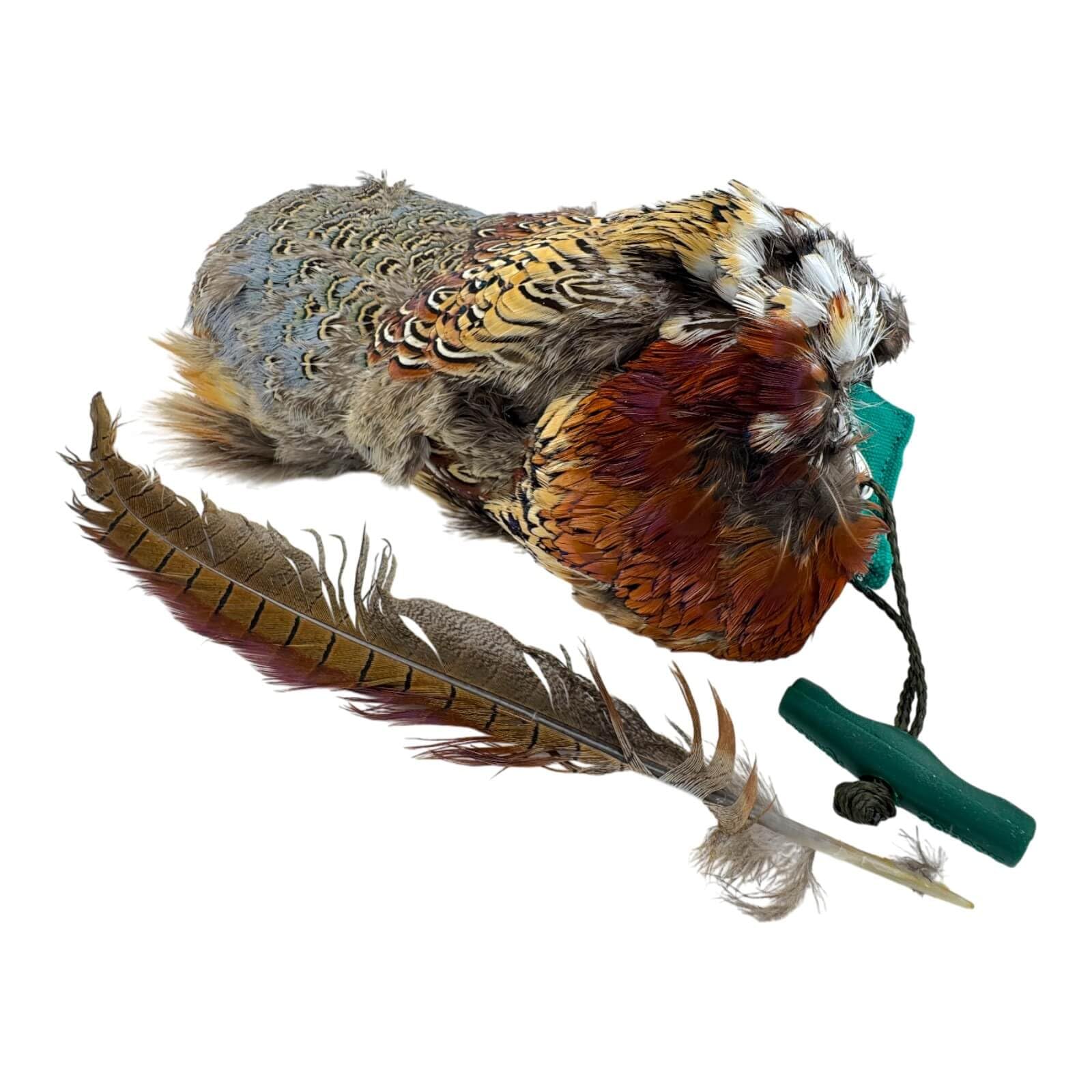 Romneys Fasanendummy - 500 g - Avec véritable robe en plumes - Idéal pour la formation de chiens de chasse - Flottant
