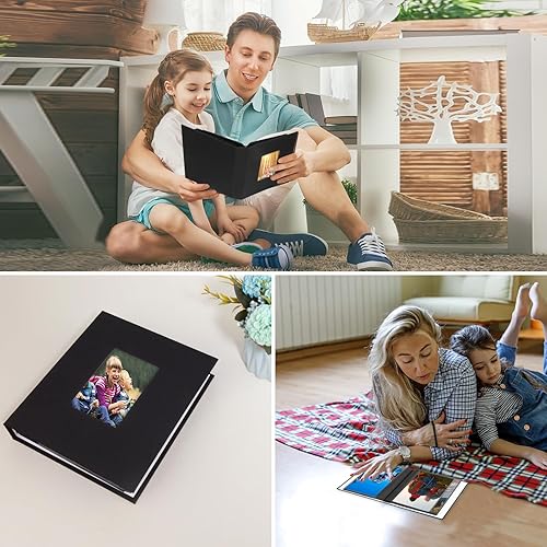 Miniatura 9 de Álbumes de fotos pequeños de 72 bolsillos de 4 x 6 pulgadas, 2 paquetes y 72 bolsillos pequeños de 5 x 7 pulgadas, 2 paquetes, cubierta de lino con