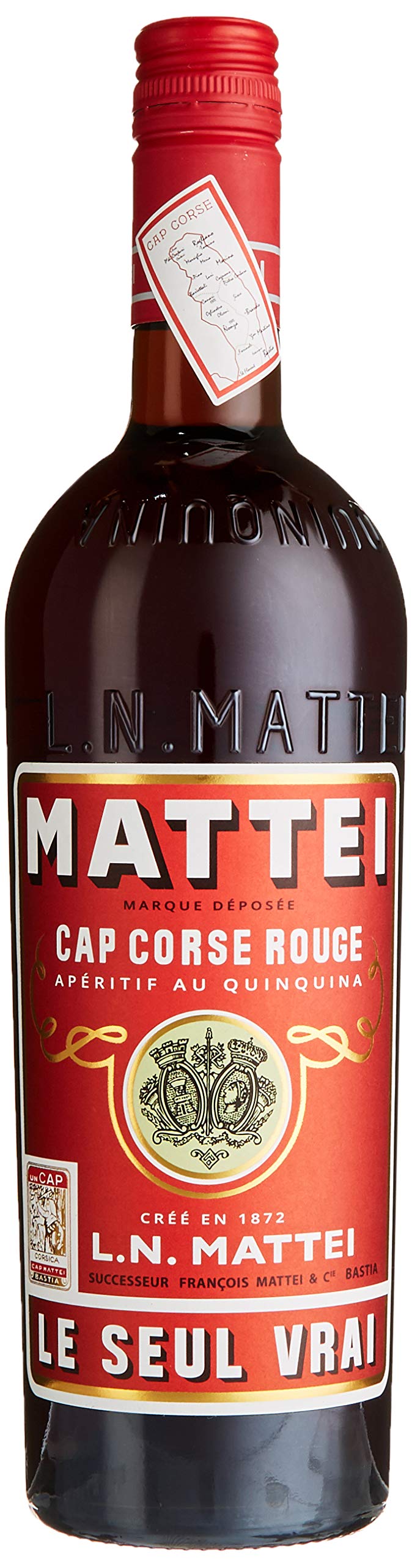 L.N. Mattei Cap Corse Rouge Aperitif au Quinquina LE SEUL VRAI (1 x 0.75 l), 750ml