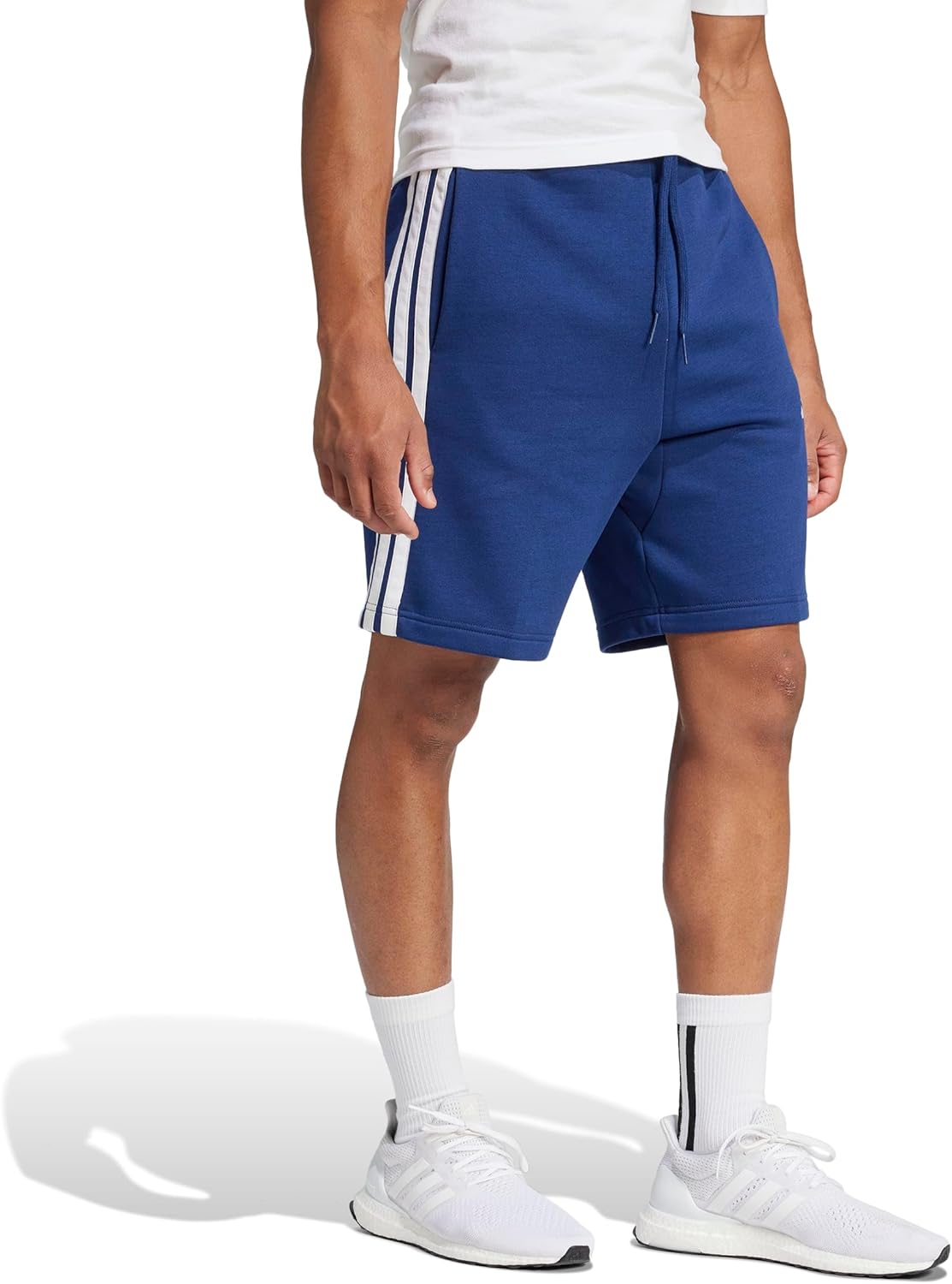 adidas Mens Essentials 3-Stripes Fleece 9-inch Shorts