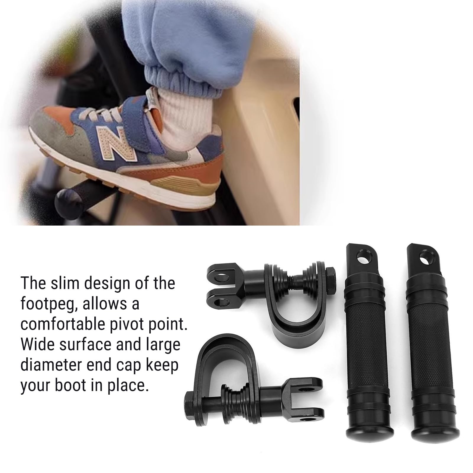 Poggiapiedi per Moto Universale CNC Poggiapiedi per Moto Pedale Accessorio per Montaggio